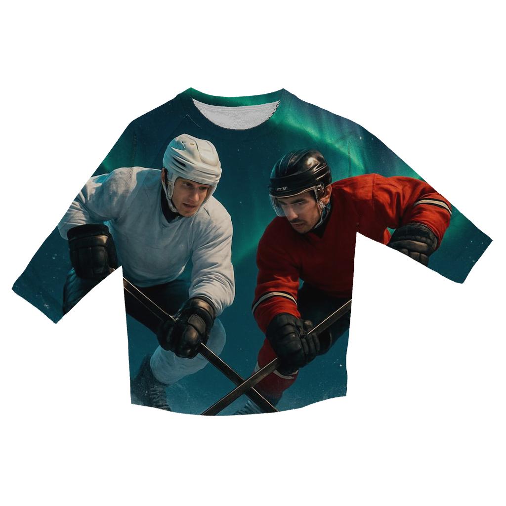 Aurora Ice Hockey Clash cotton quarter sleeve shirts
