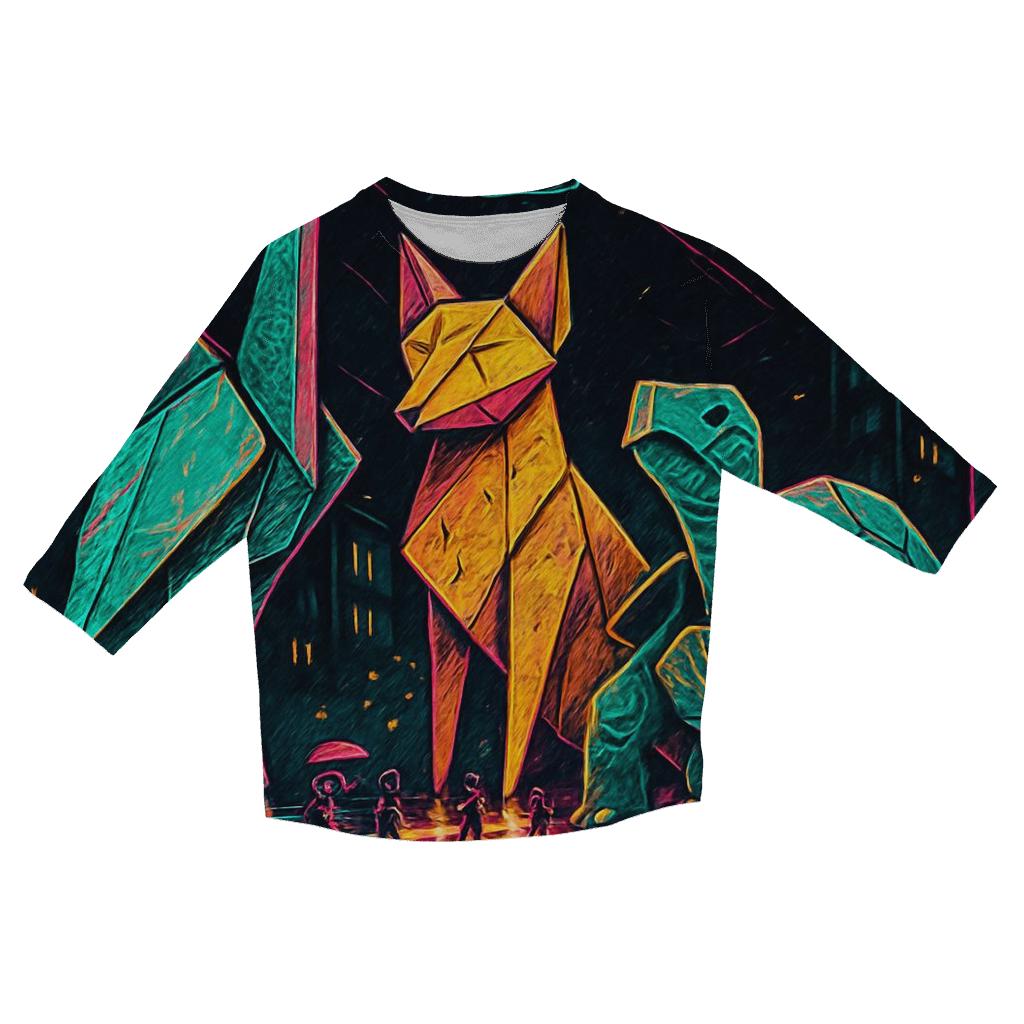 Origami Guardians Of The Crosswalk stylish quarter sleeve tops