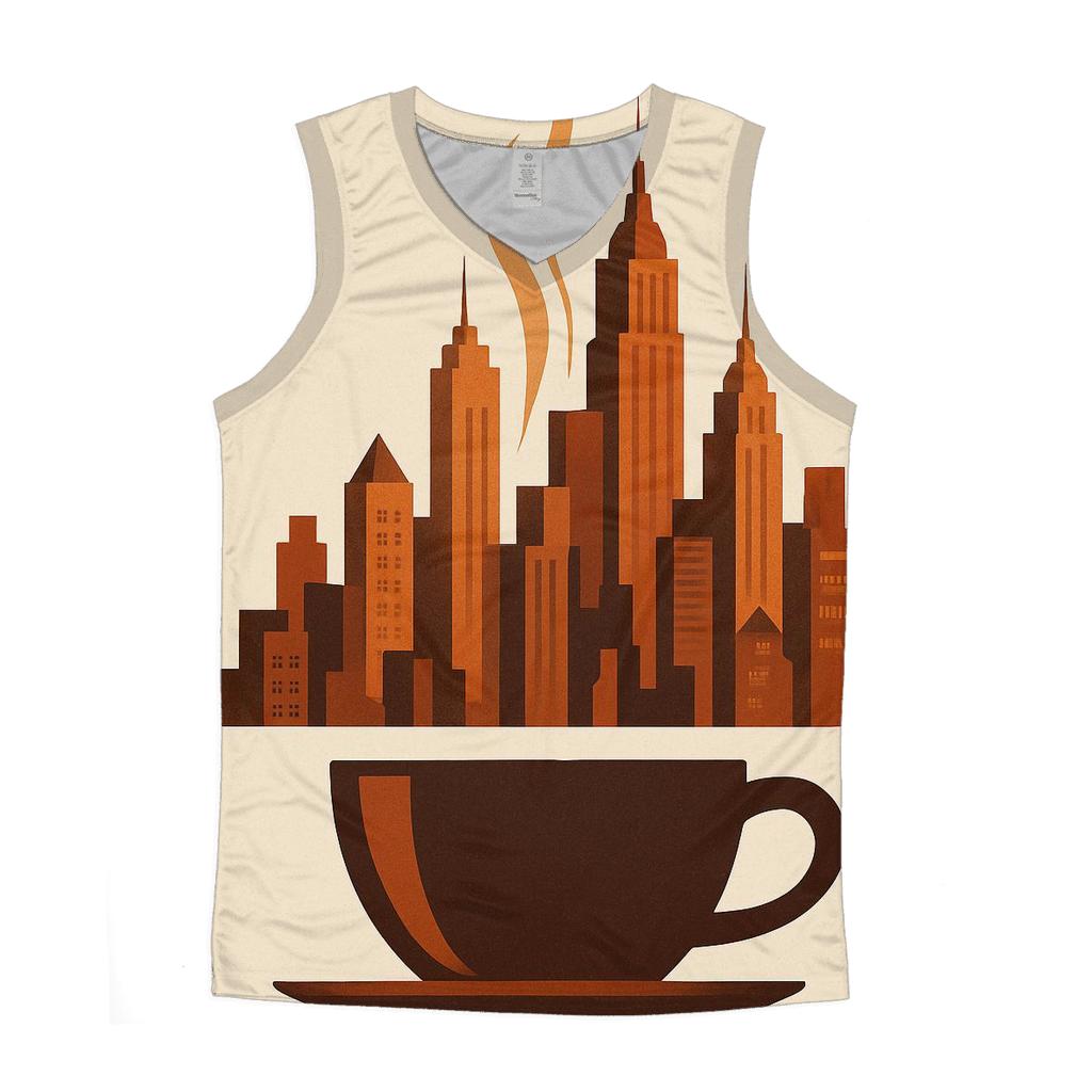 Copper Steam Skyline personalized athletic tanks