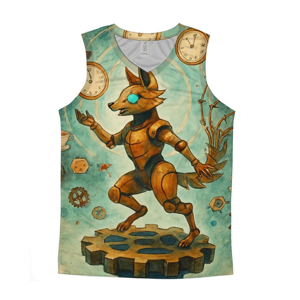 Chaotic Clockwork Menagerie trendy fitted tank tops