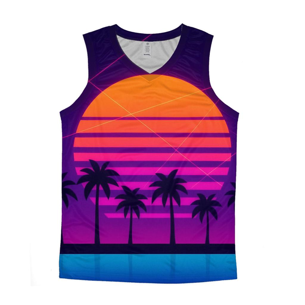Laser Palm Mirage custom tank tops