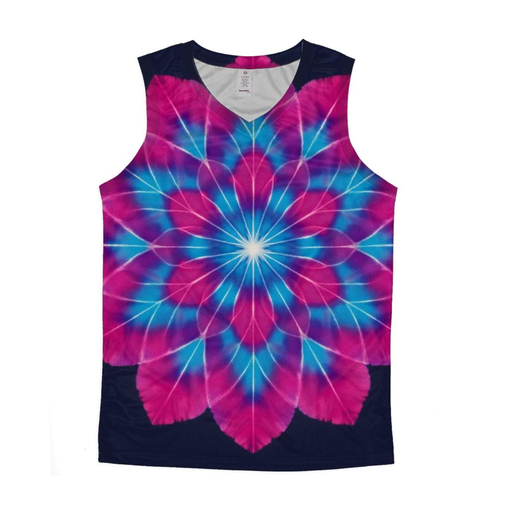 Magenta Cyan Mandala Galaxy custom tank tops