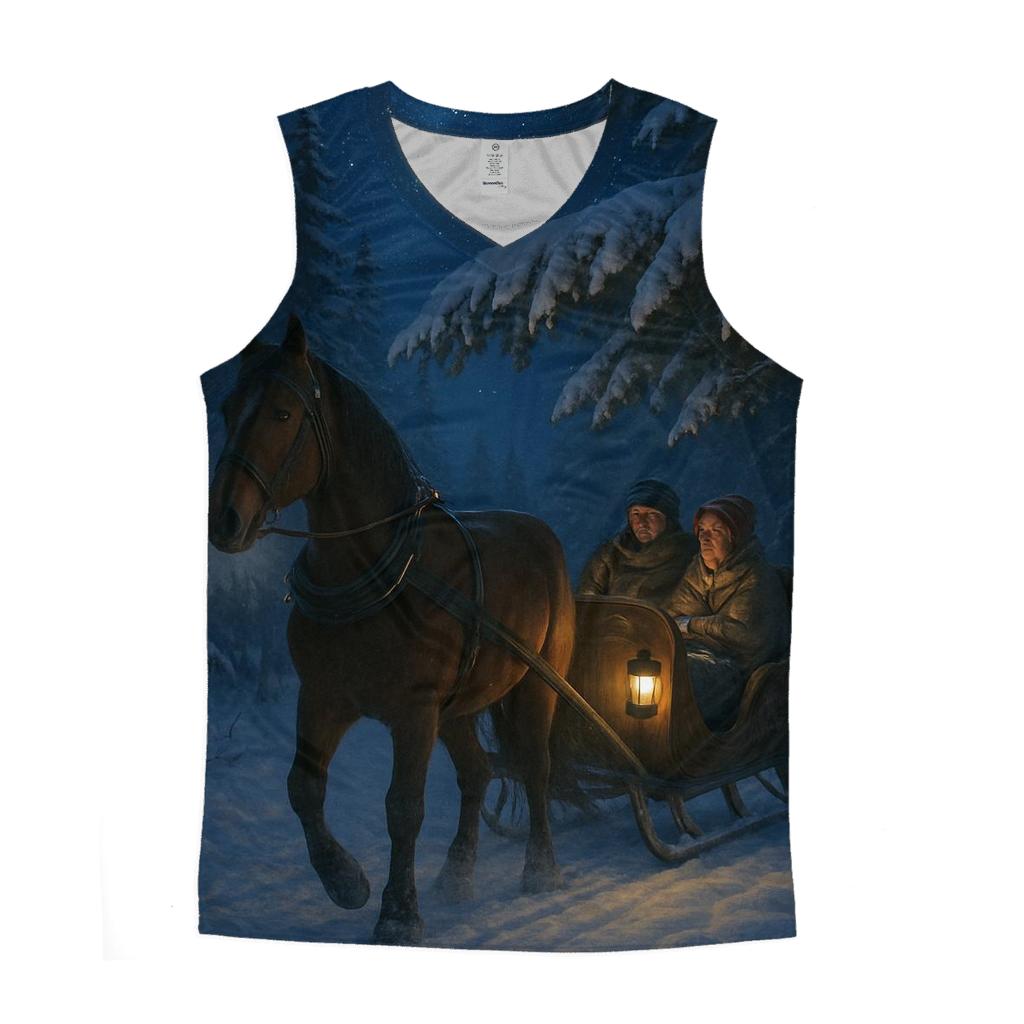 Starlit Sleigh Ride Through The Pines custom tank tops