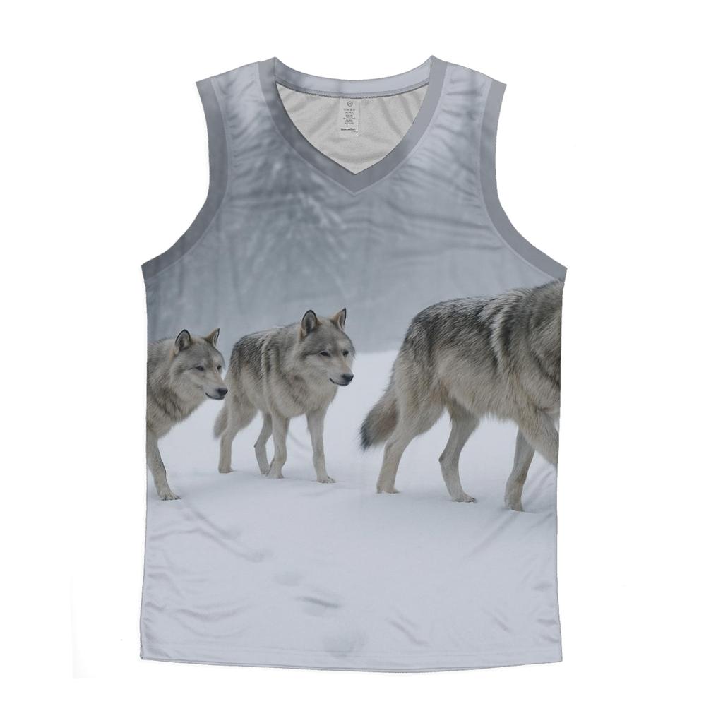 Pack Ascent Gray Wolves Snow Slope graphic print tank tops