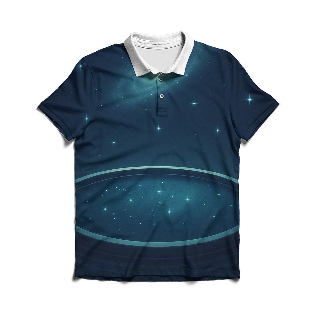 Celestial Stillness Pool premium cotton polo shirts