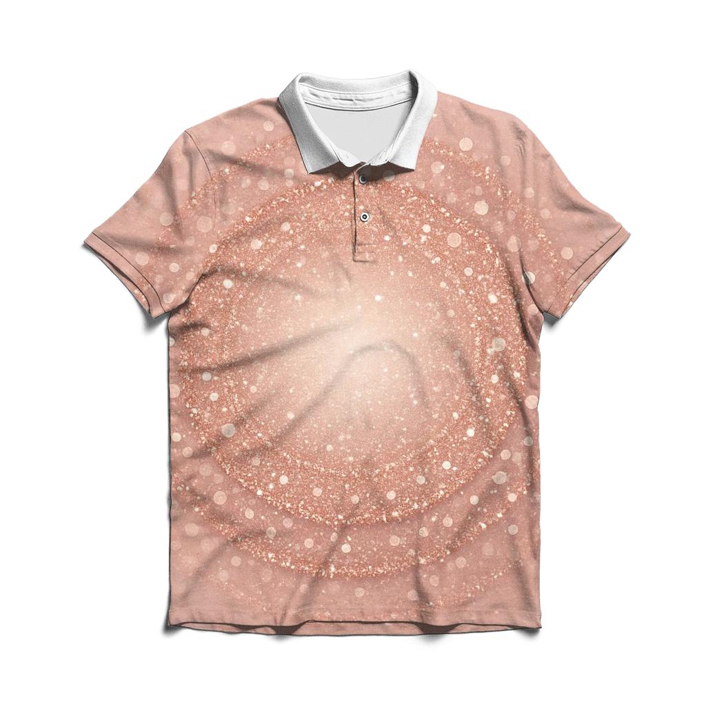 Rose Quartz Glam Halo designer slim fit polos