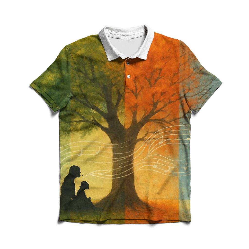 The Thread Of Her Voice Through Every Season personalized polo shirts