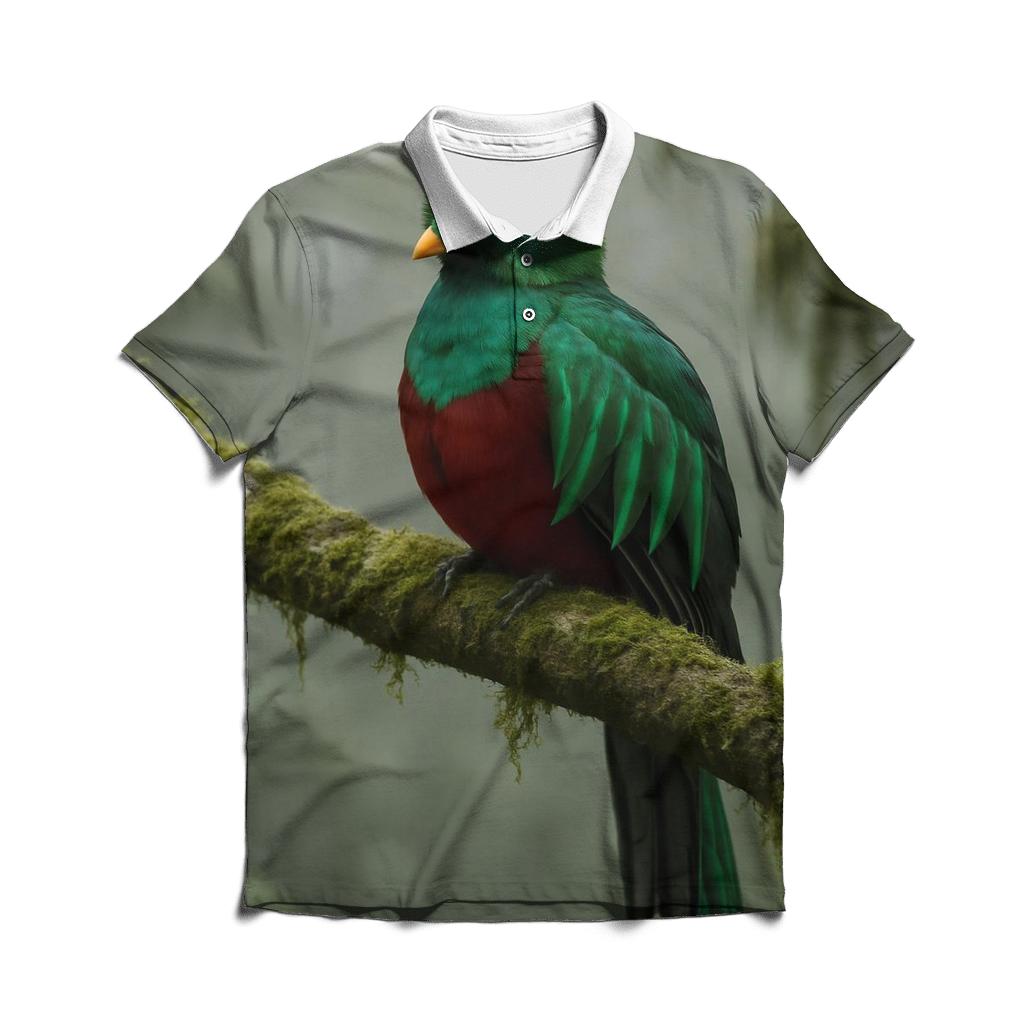 Cloud Forest Pause Resplendent Quetzal classic pique polos