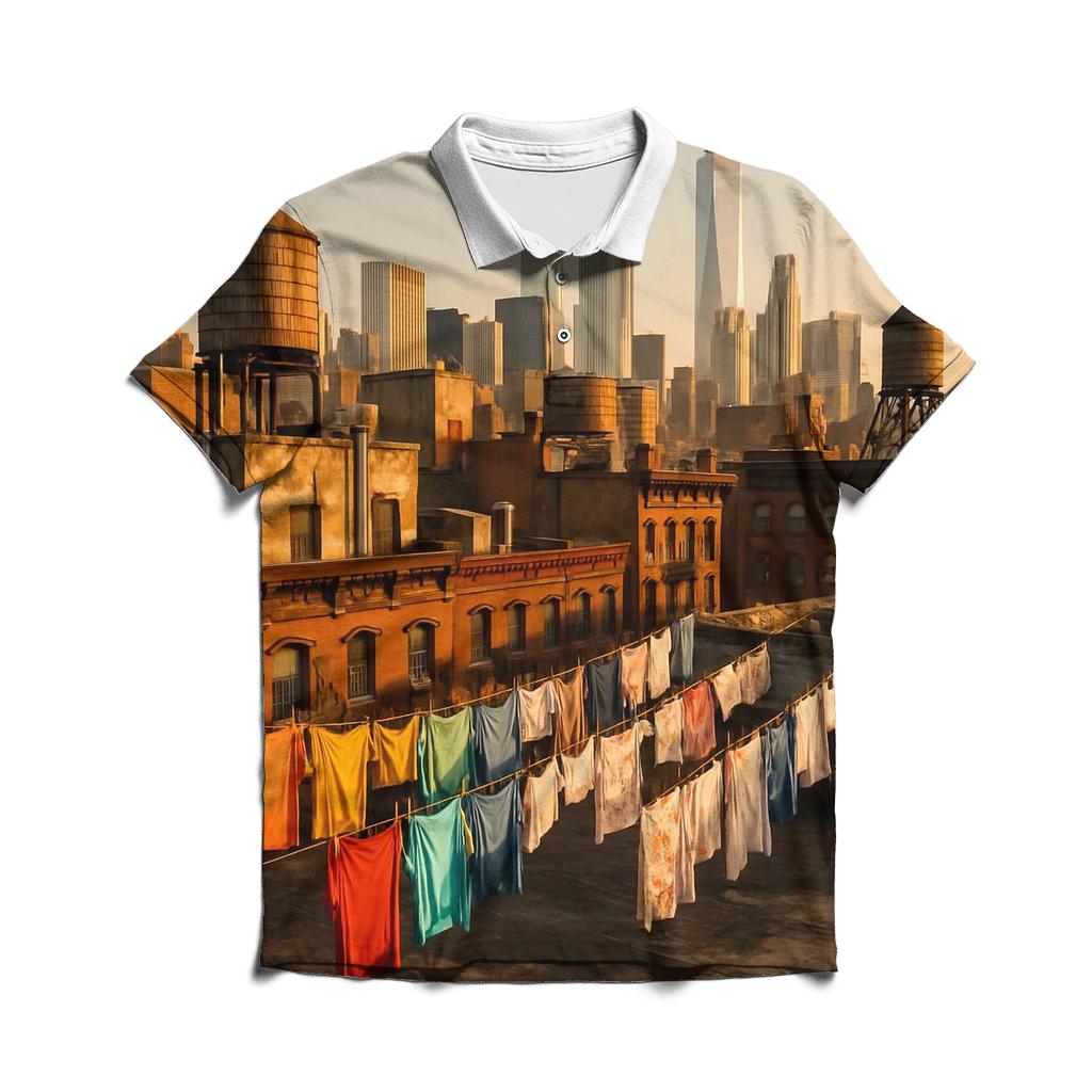 Chinatown Rooftop Laundry And Towers premium cotton polo shirts