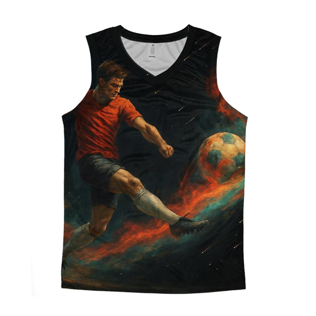 Galactic Soccer Nebula Kickoff trendy fitted tank tops