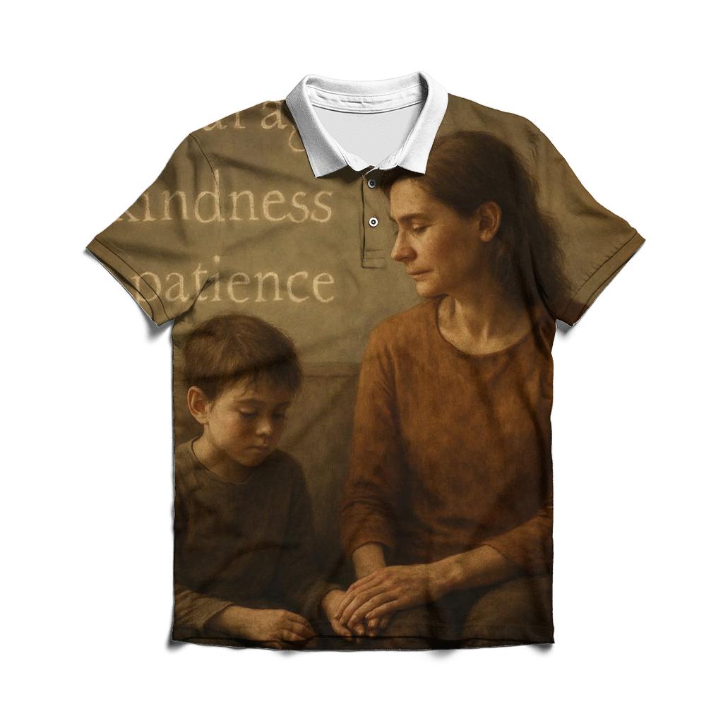 Her Silence That Teaches The Strongest Words branded logo polo shirts