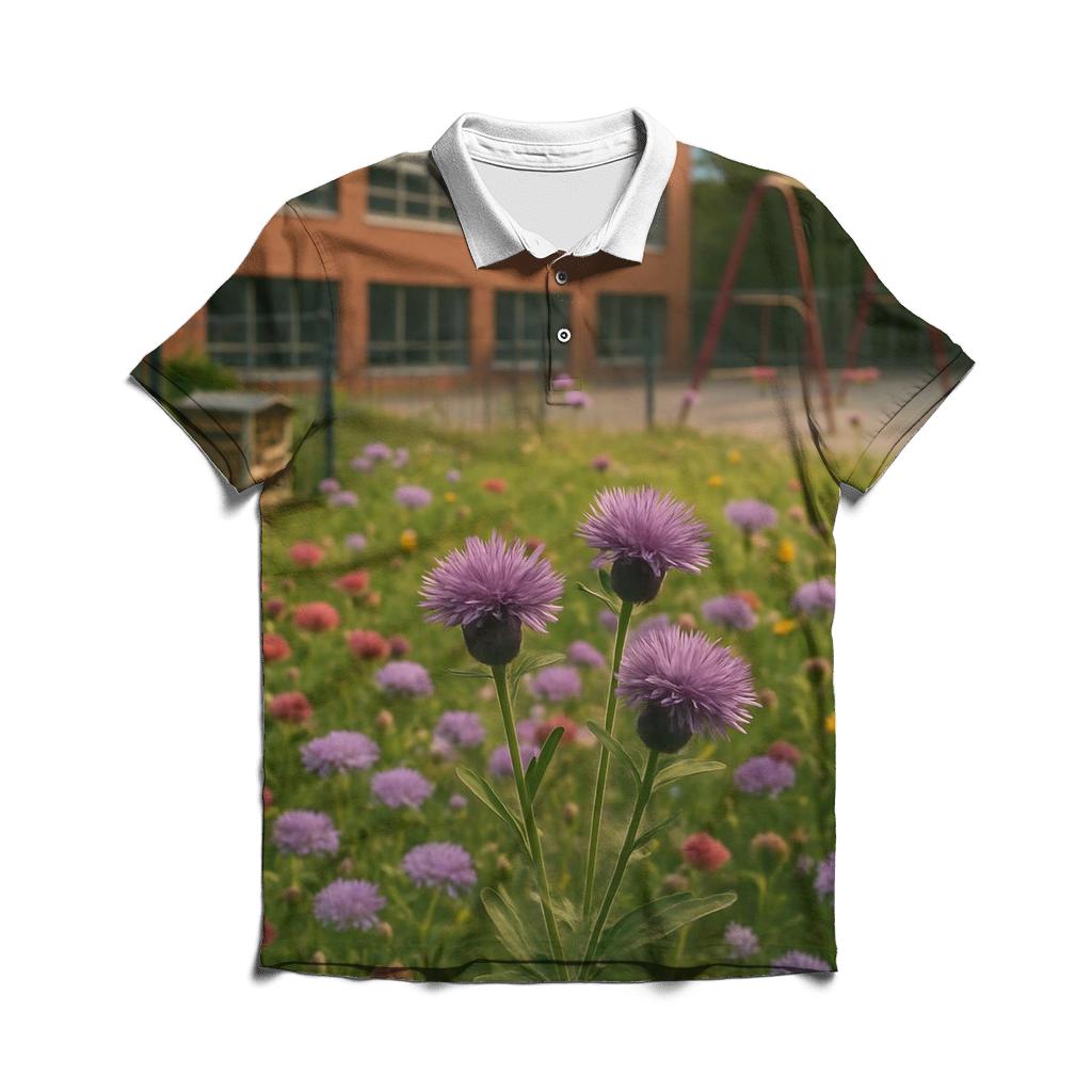 Bee Meadow Behind Urban School stylish collar polo tees