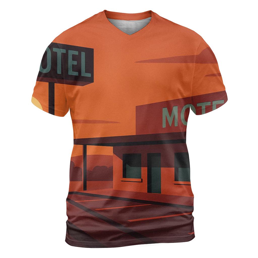 Sunset Motel Neon Dreams creative print fashion shirts