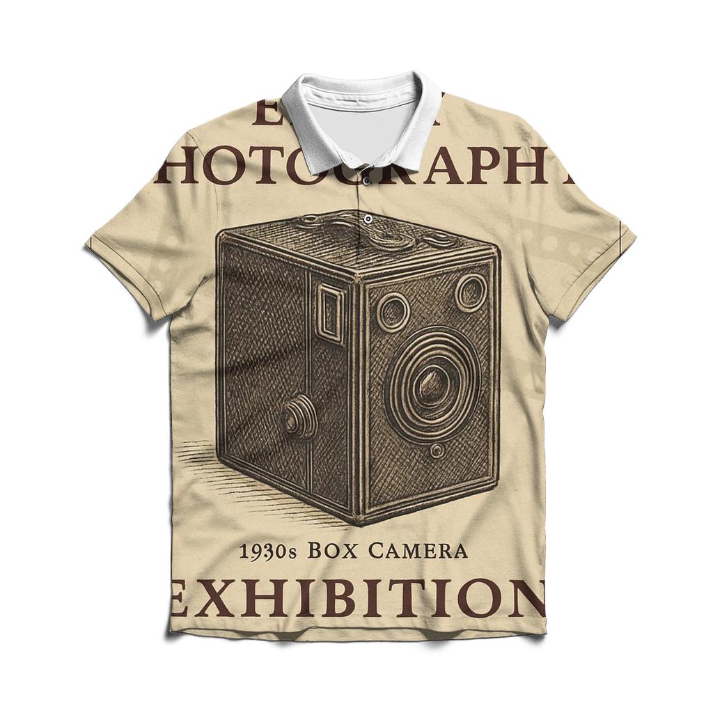 Antique Camera Club Exhibition Poster personalized polo shirts