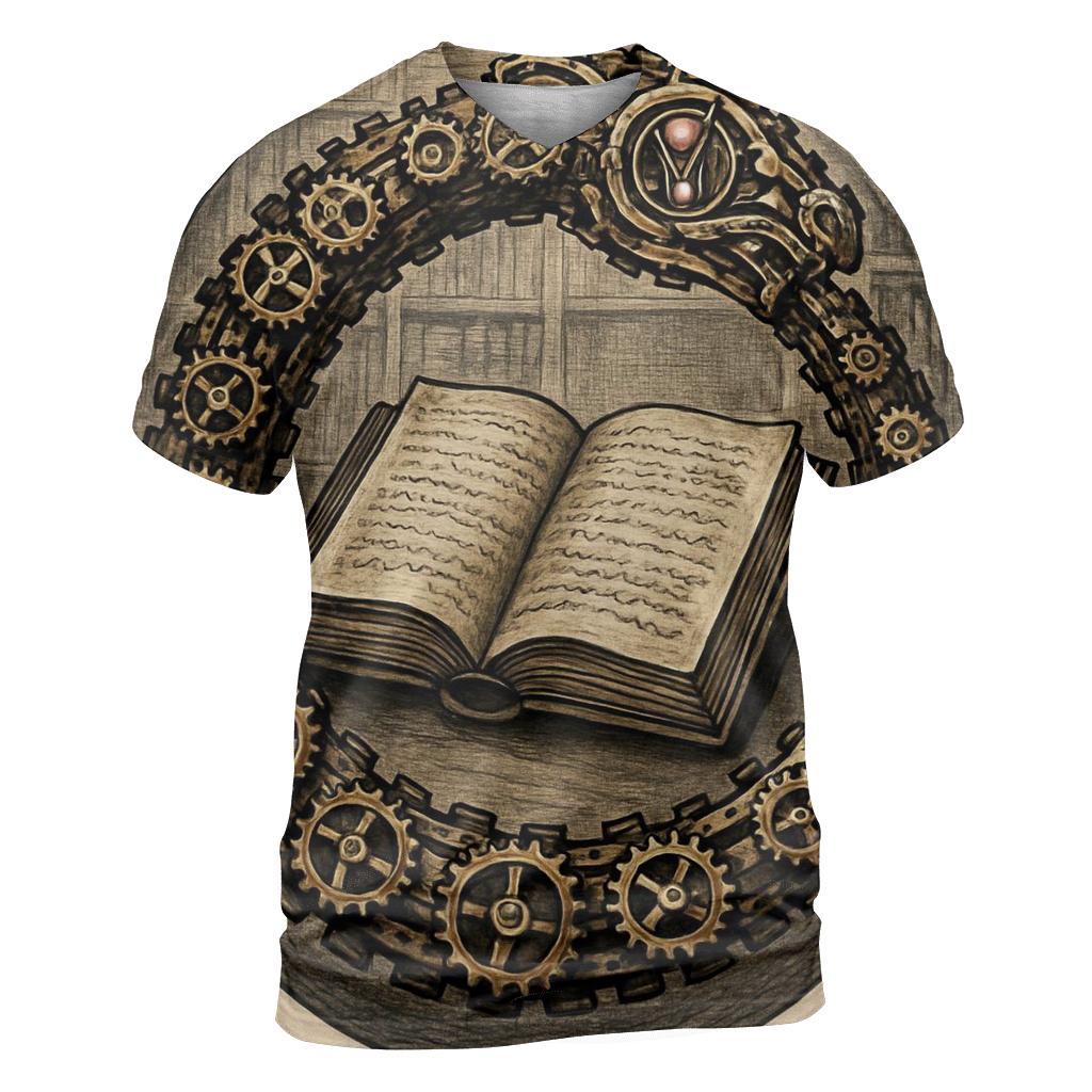 Clockwork Library Ouroboros designer pattern shirts