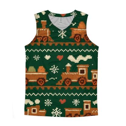 Gingerbread Train Tracks Design casual summer tank tops