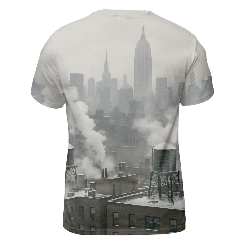 Winter Smoke Over Midtown Rooftops personalized full print shirts