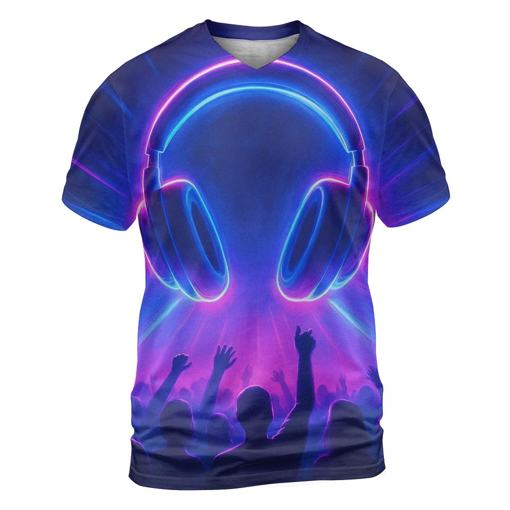 Holographic Headphone Halo trendy printed shirt styles