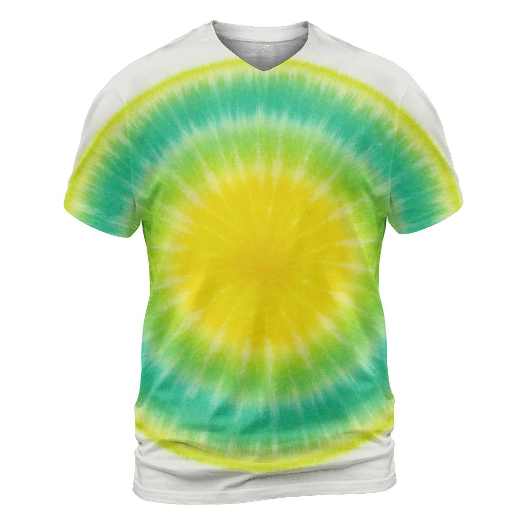 Lime Citrus Bullseye Bloom trendy printed shirt styles