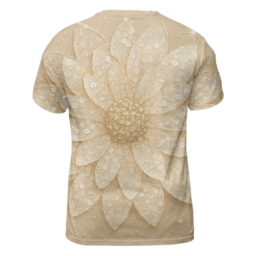 Champagne Sequin Bloom unique graphic print tees
