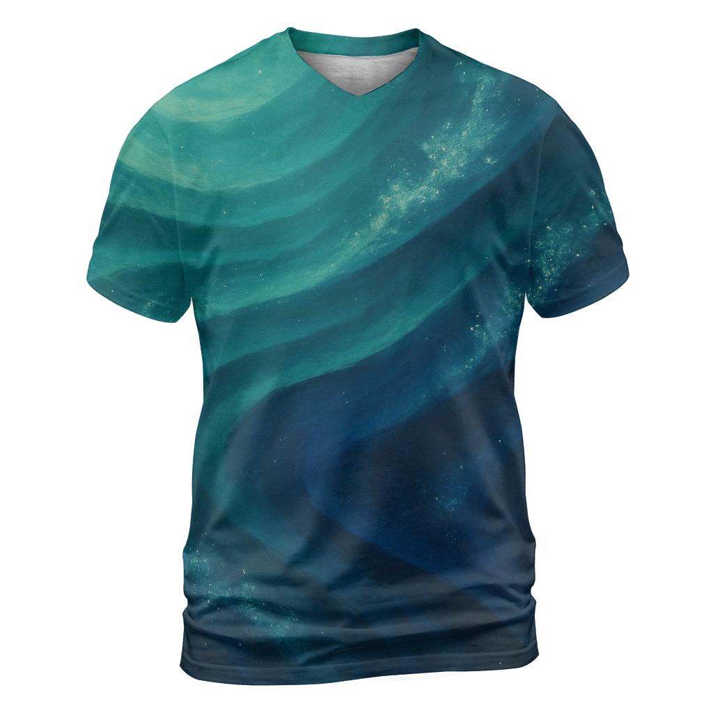 Cosmic Reef Flow vibrant all-over design tees