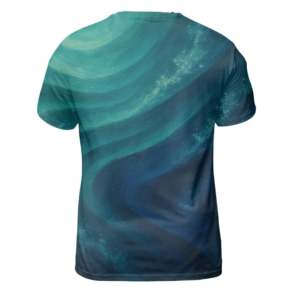 Cosmic Reef Flow vibrant all-over design tees