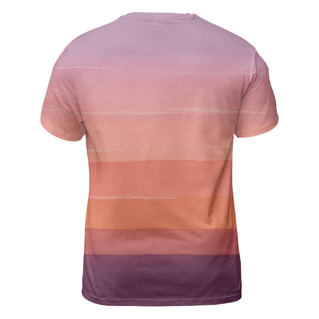 Sunset Horizon Overdye Stripes statement graphic shirts
