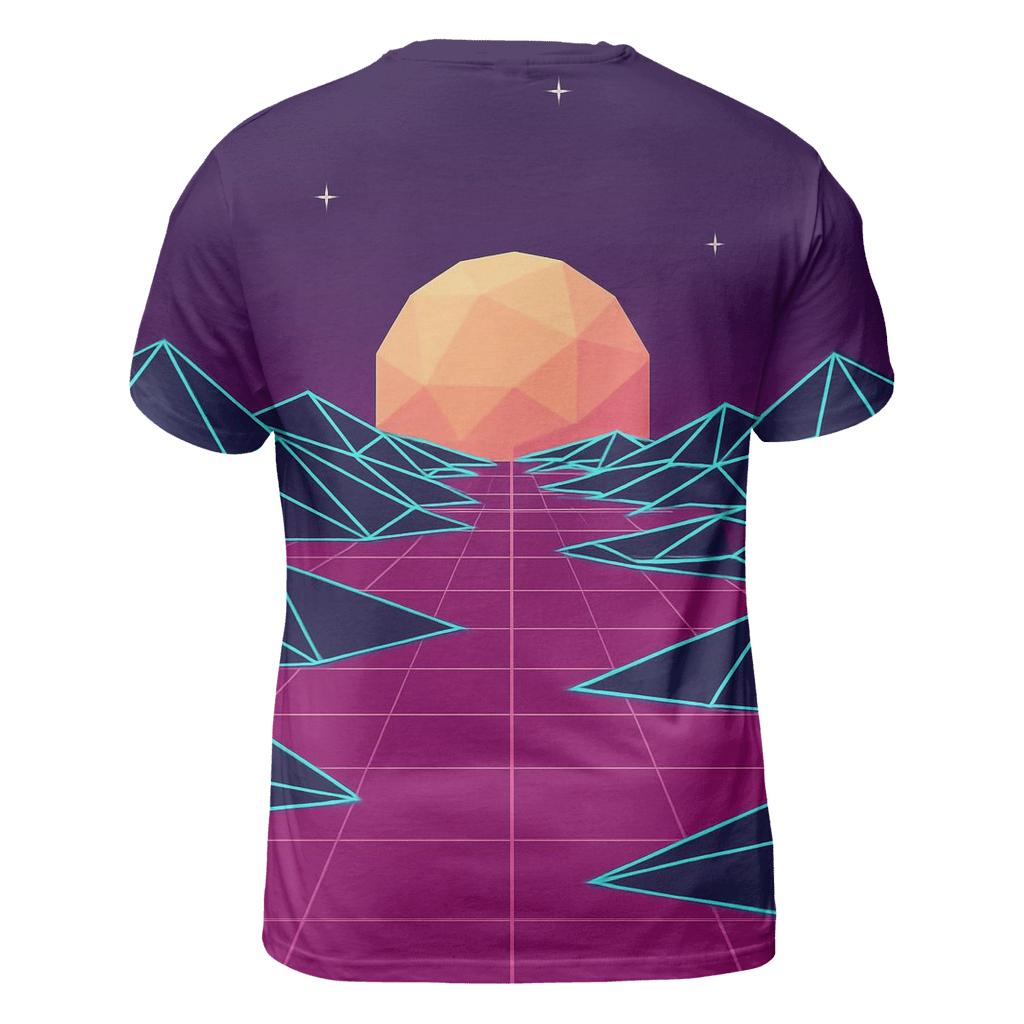 Digital Wireframe Desert creative print fashion shirts