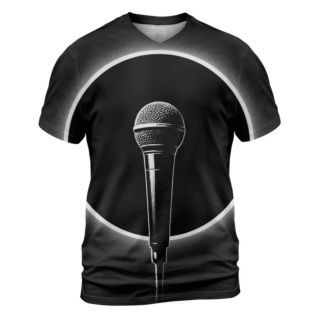 Minimalist Microphone Eclipse designer pattern shirts