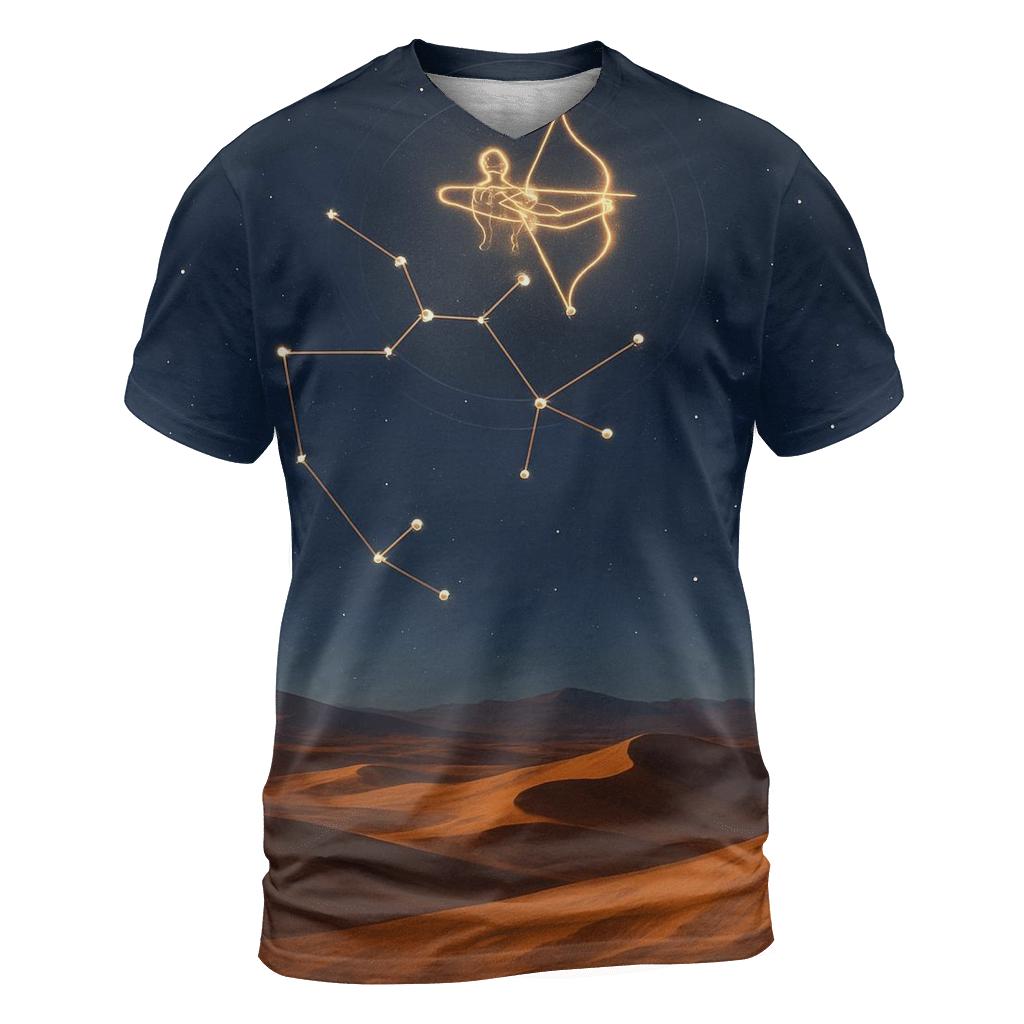 Sagittarius Archer Horizon Map trendy printed shirt styles