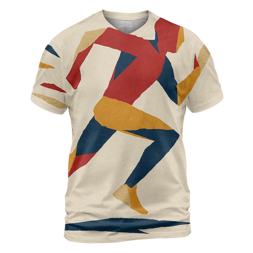 Kinetic Paper Collage Runner personalized full print shirts
