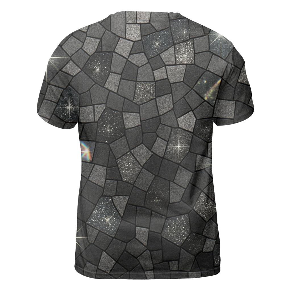 Silver Hologlow Mosaic trendy printed shirt styles
