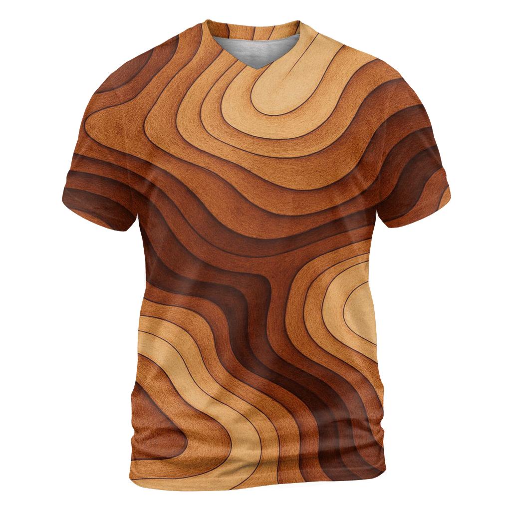 Crema Topographic Lines personalized full print shirts