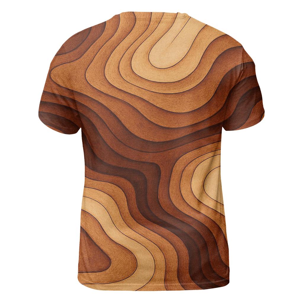Crema Topographic Lines personalized full print shirts