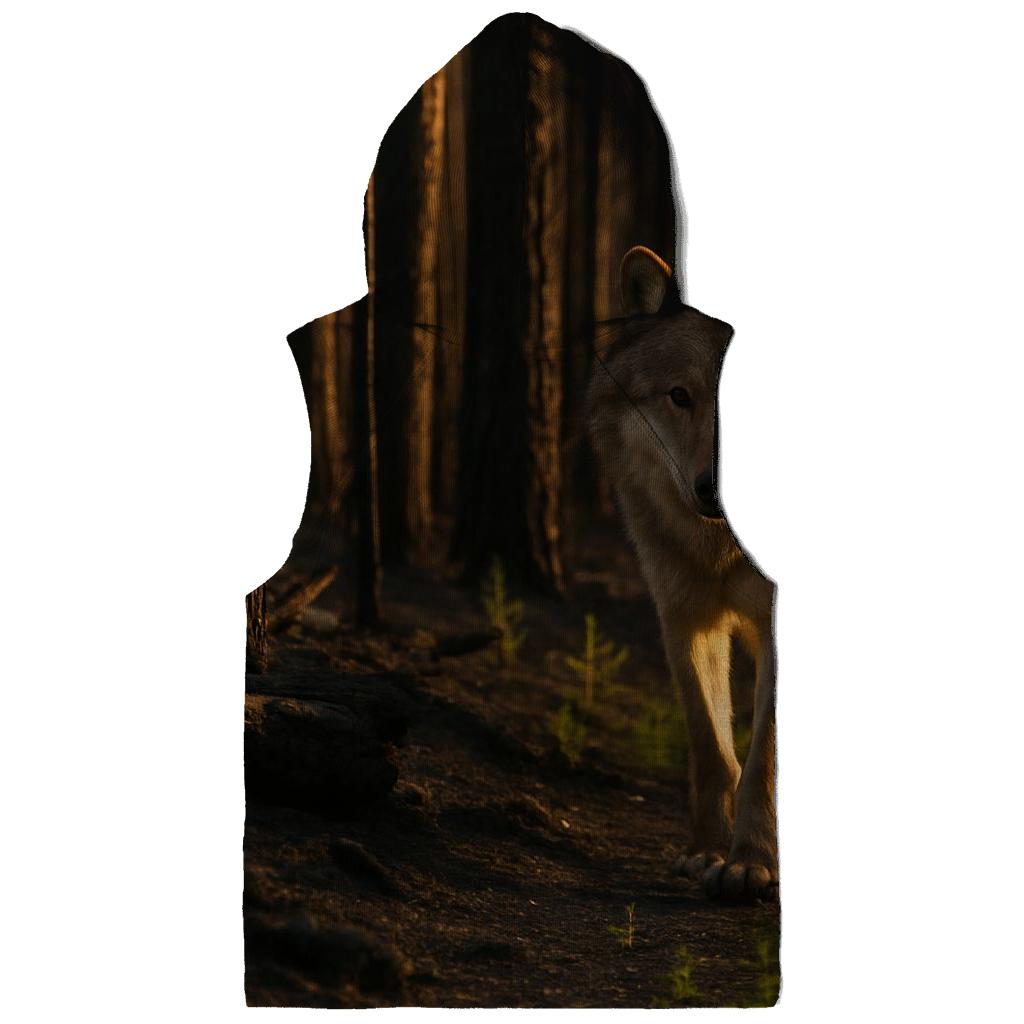 Timber Wolf At Burned Forest Edge hoodie designs
