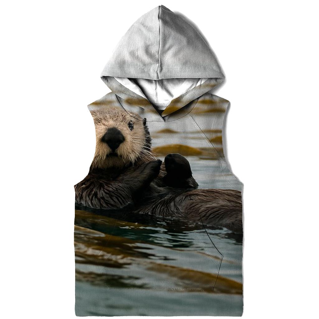 Kelp Forest Glide Sea Otter pullover hoodies