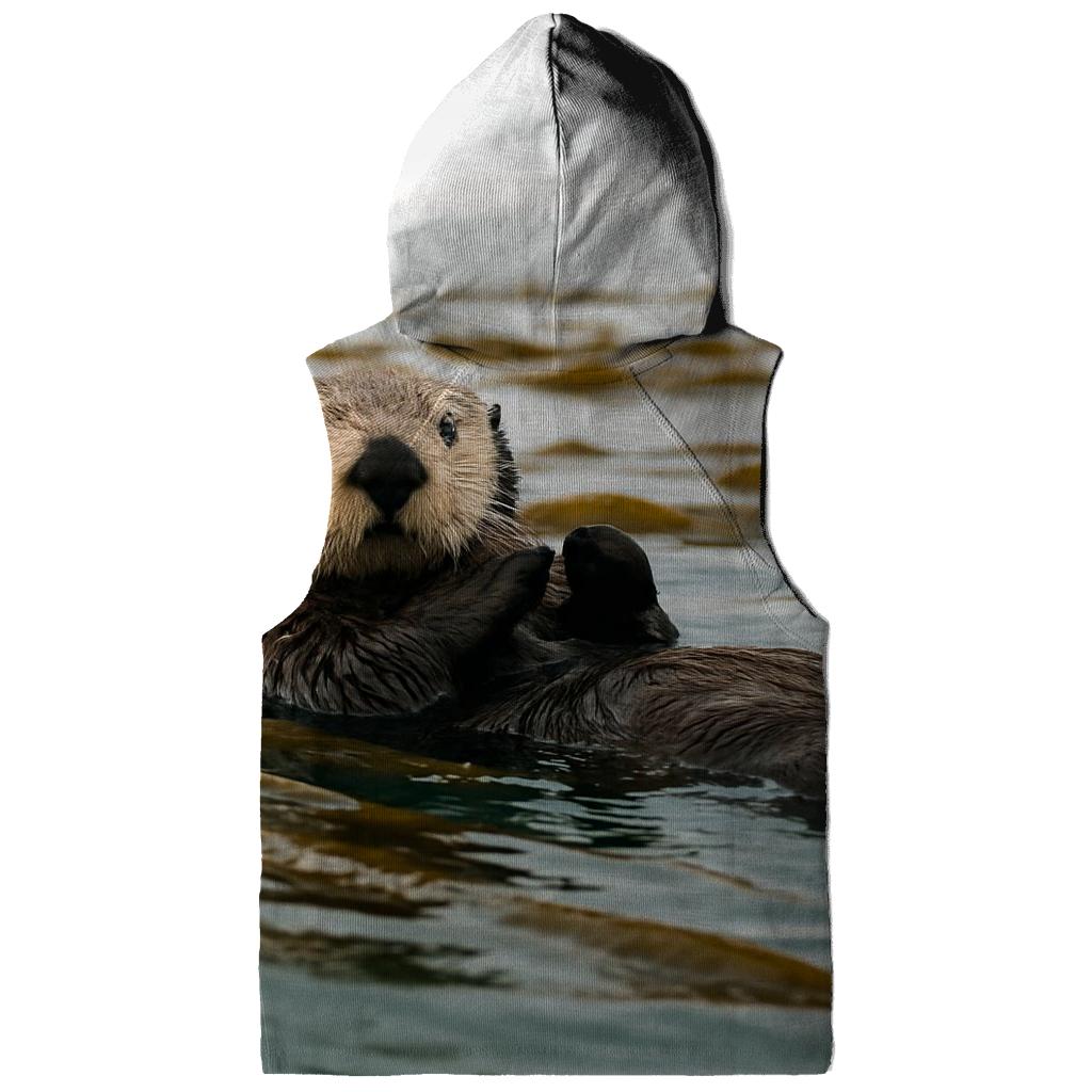 Kelp Forest Glide Sea Otter pullover hoodies