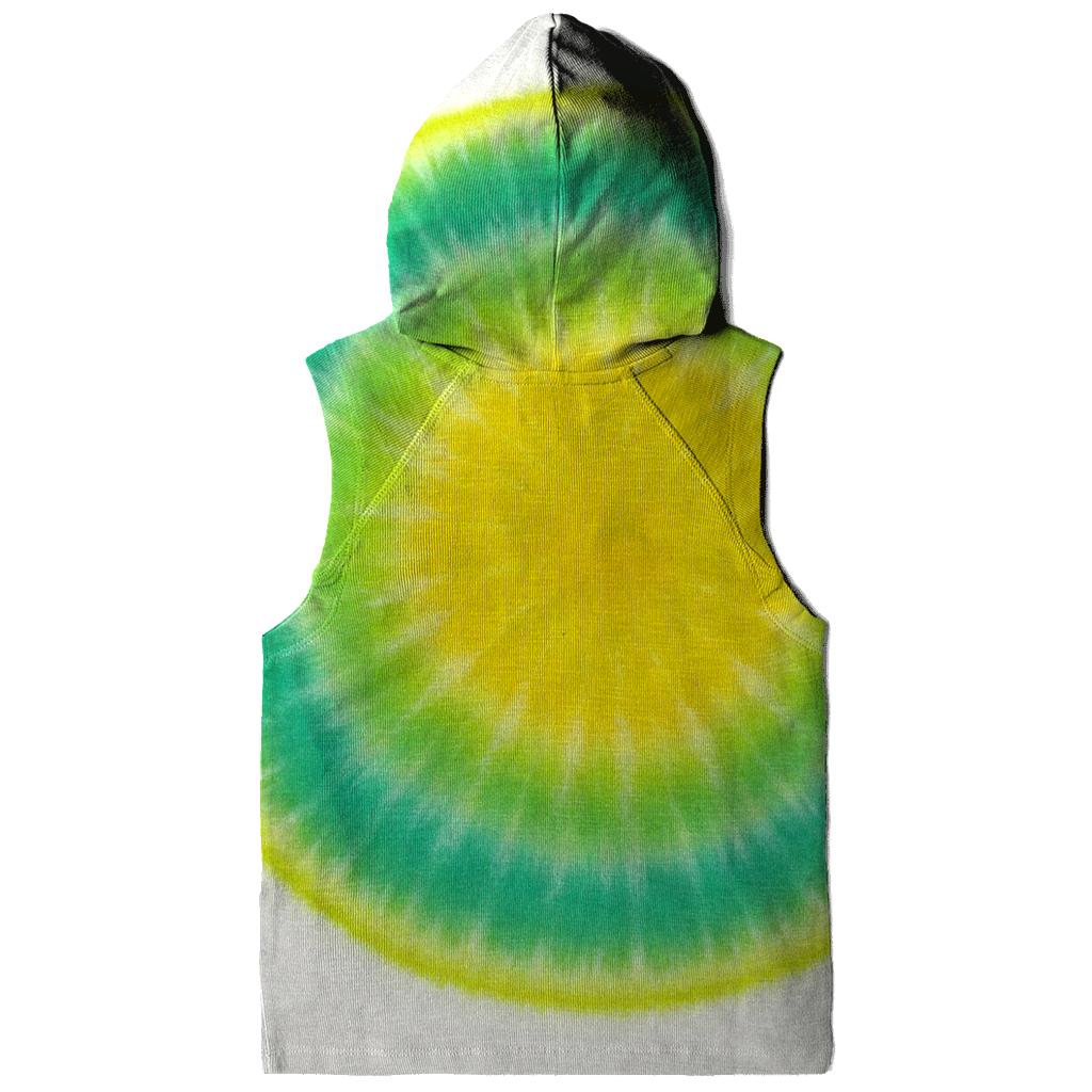 Lime Citrus Bullseye Bloom printed hoodies