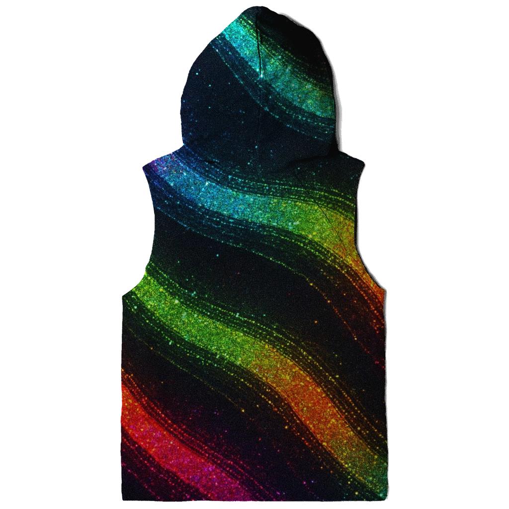 Neon Mirage Shimmer Wave pullover hoodies