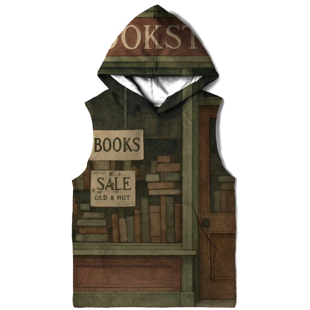 Vintage Bookstore Window Display designer hoodies