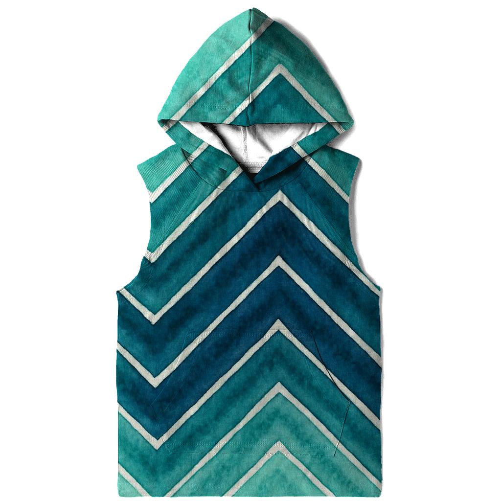 Chevron Aurora Accordion Fold heavyweight hoodies