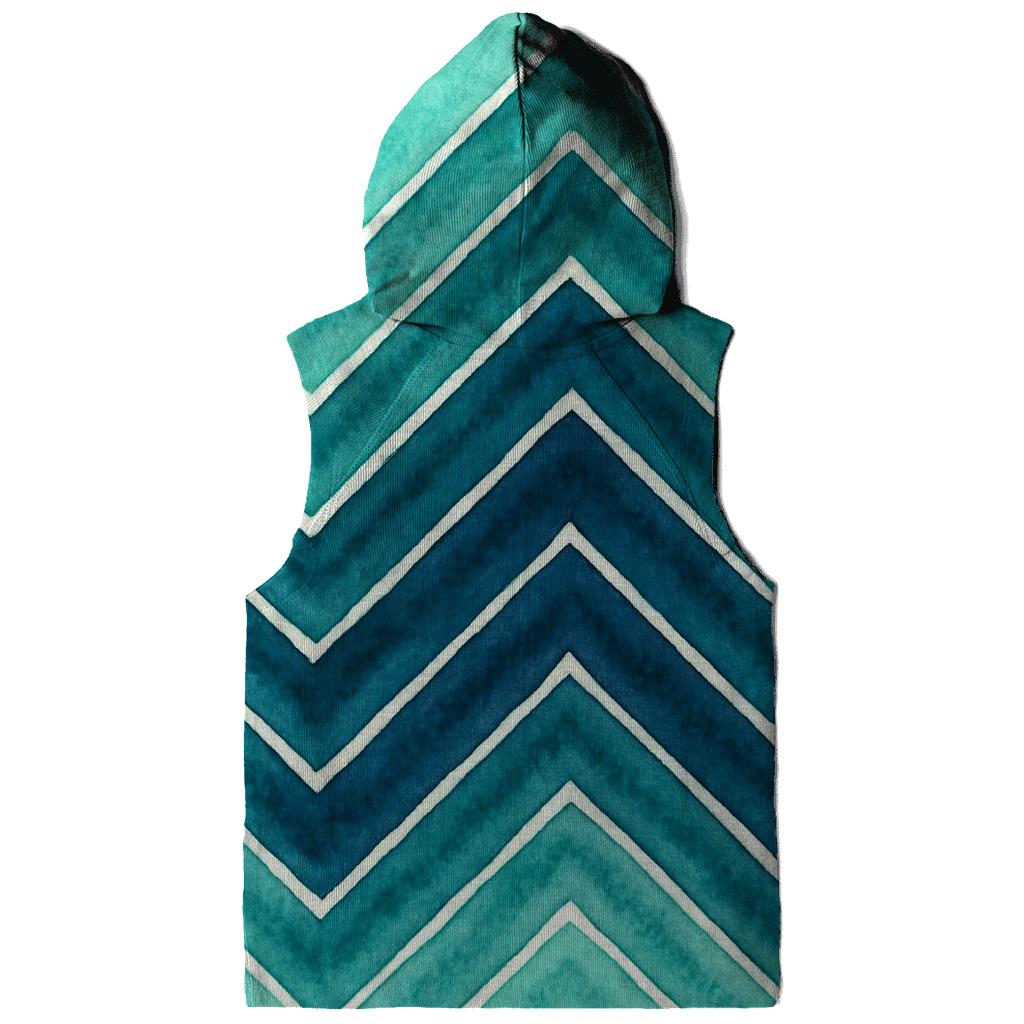 Chevron Aurora Accordion Fold heavyweight hoodies