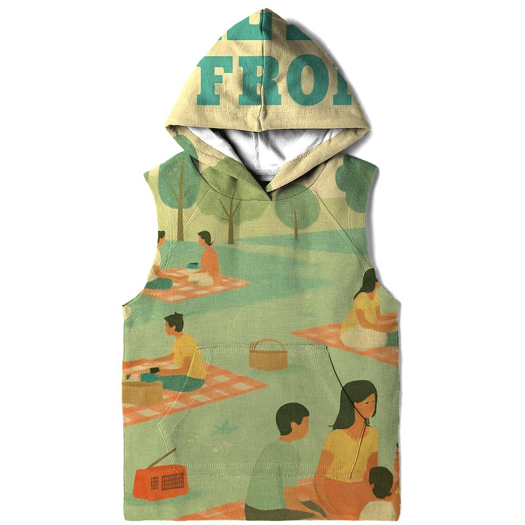 Retro Picnic Park Postcard heavyweight hoodies