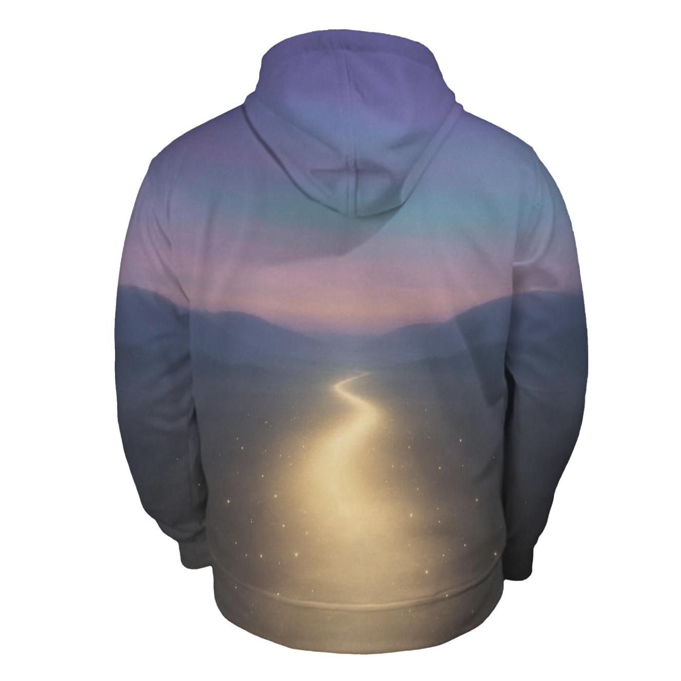 Luminous Horizon Path printed hoodies