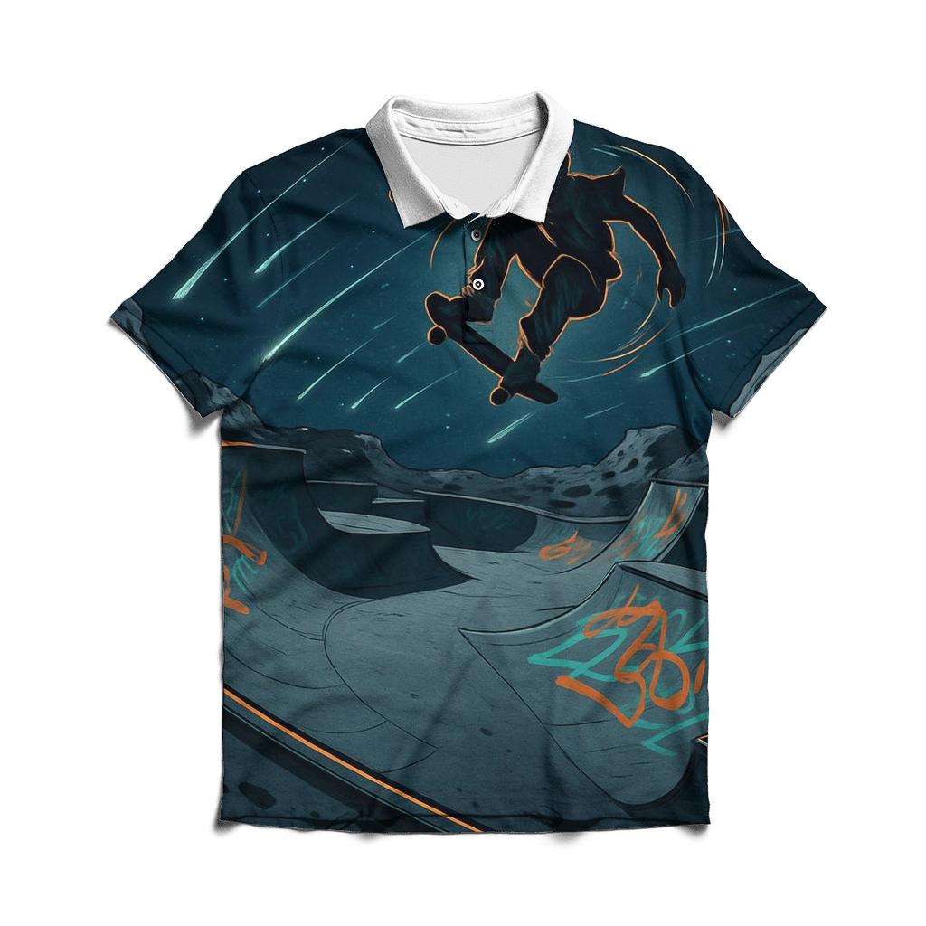 Meteor Shower Skate Park custom polo shirts