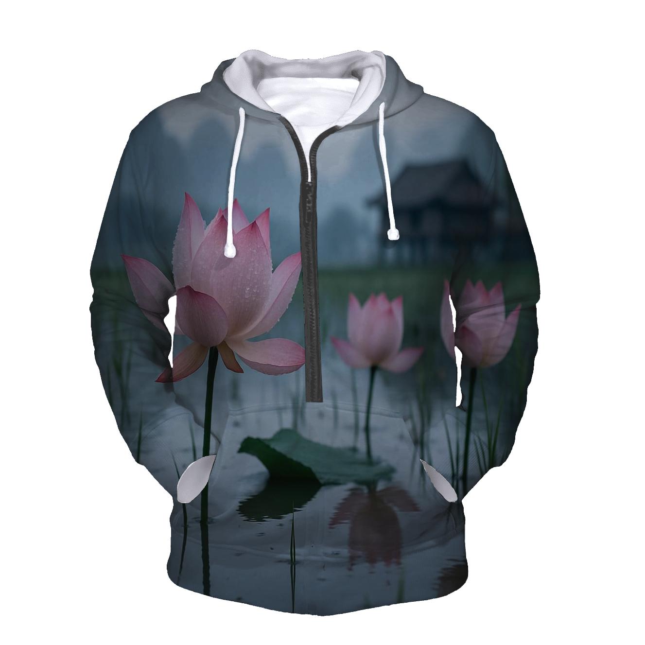 Monsoon Lotus Awakening hoodie trends