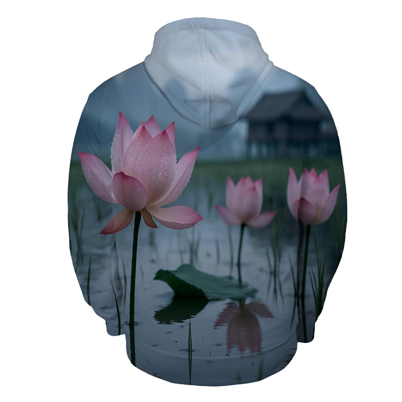 Monsoon Lotus Awakening hoodie trends
