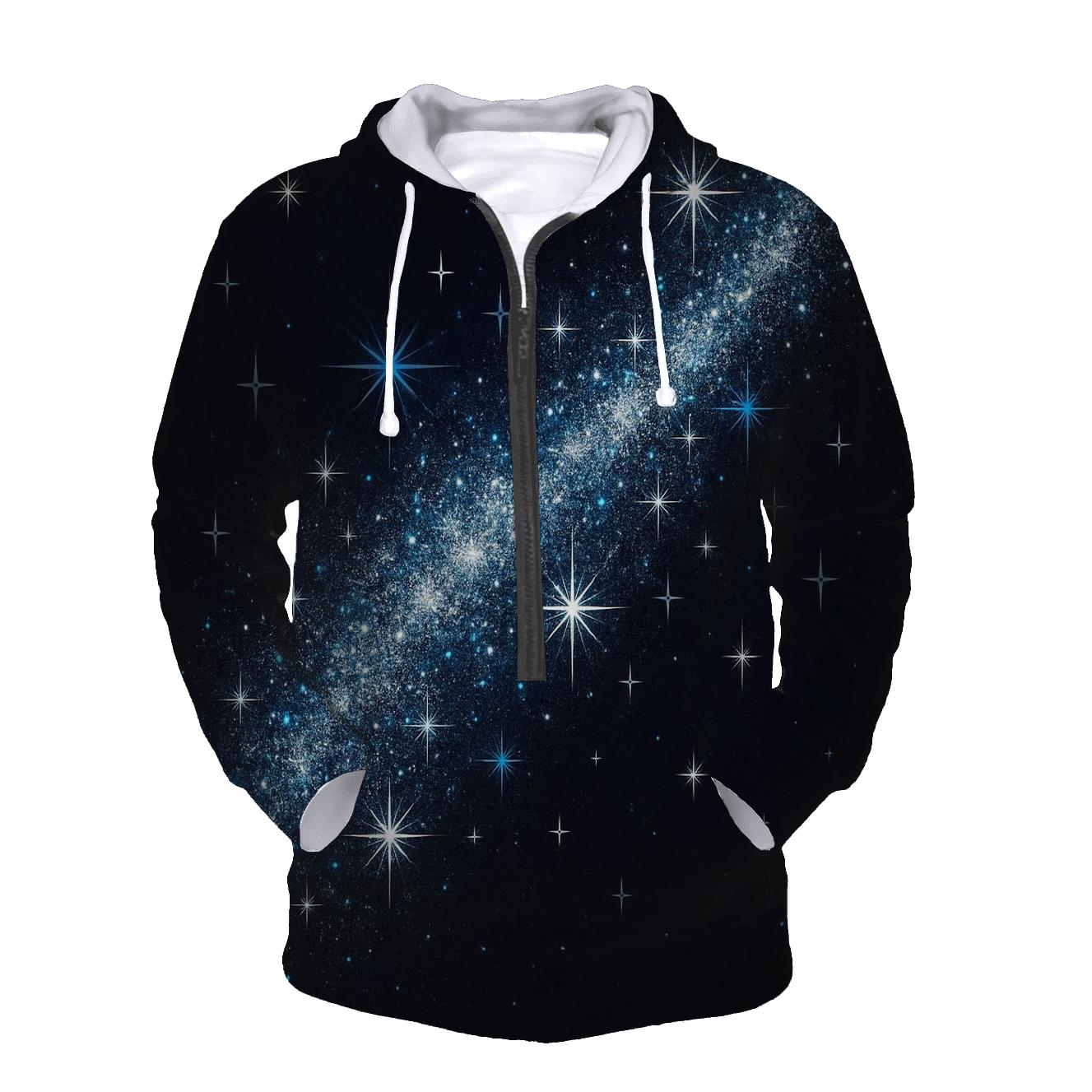Celestial Glitter Cascade graphic hoodies