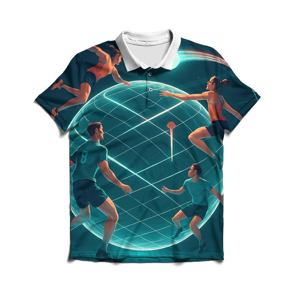 Zero Gravity Volleyball Sphere custom polo shirts