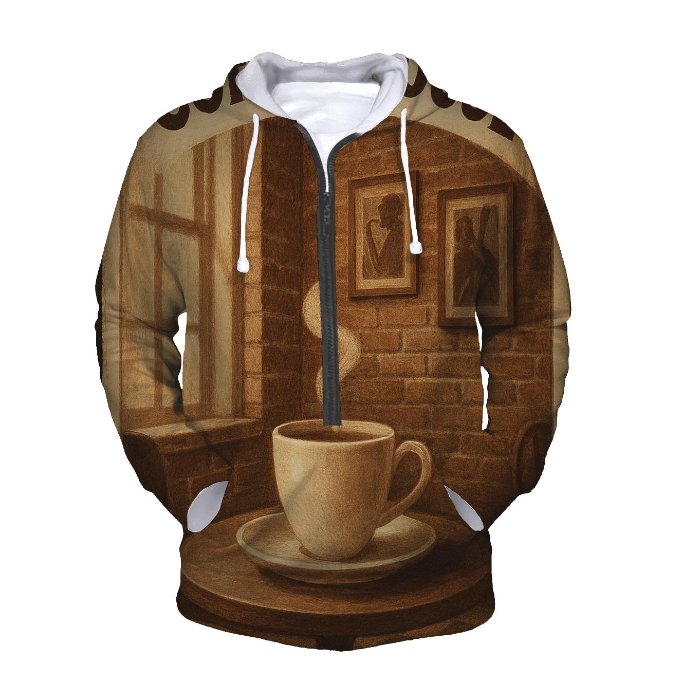 Rustic Vintage Coffee House Poster embroidered hoodies